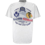 NHL (Bulletin Athletic) - Toronto Maple Leafs VS Chicago Blackhawks T-Shirt 1999 Large Vintage Retro Hockey