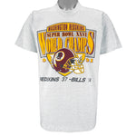 NFL (Screen Stars Best) - Washington Redskins Super Bowl Champs 26th T-Shirt 1991 Large Vintage Retro Football