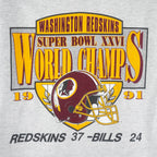 NFL (Screen Stars Best) - Washington Redskins Super Bowl Champs 26th T-Shirt 1991 Large Vintage Retro Football