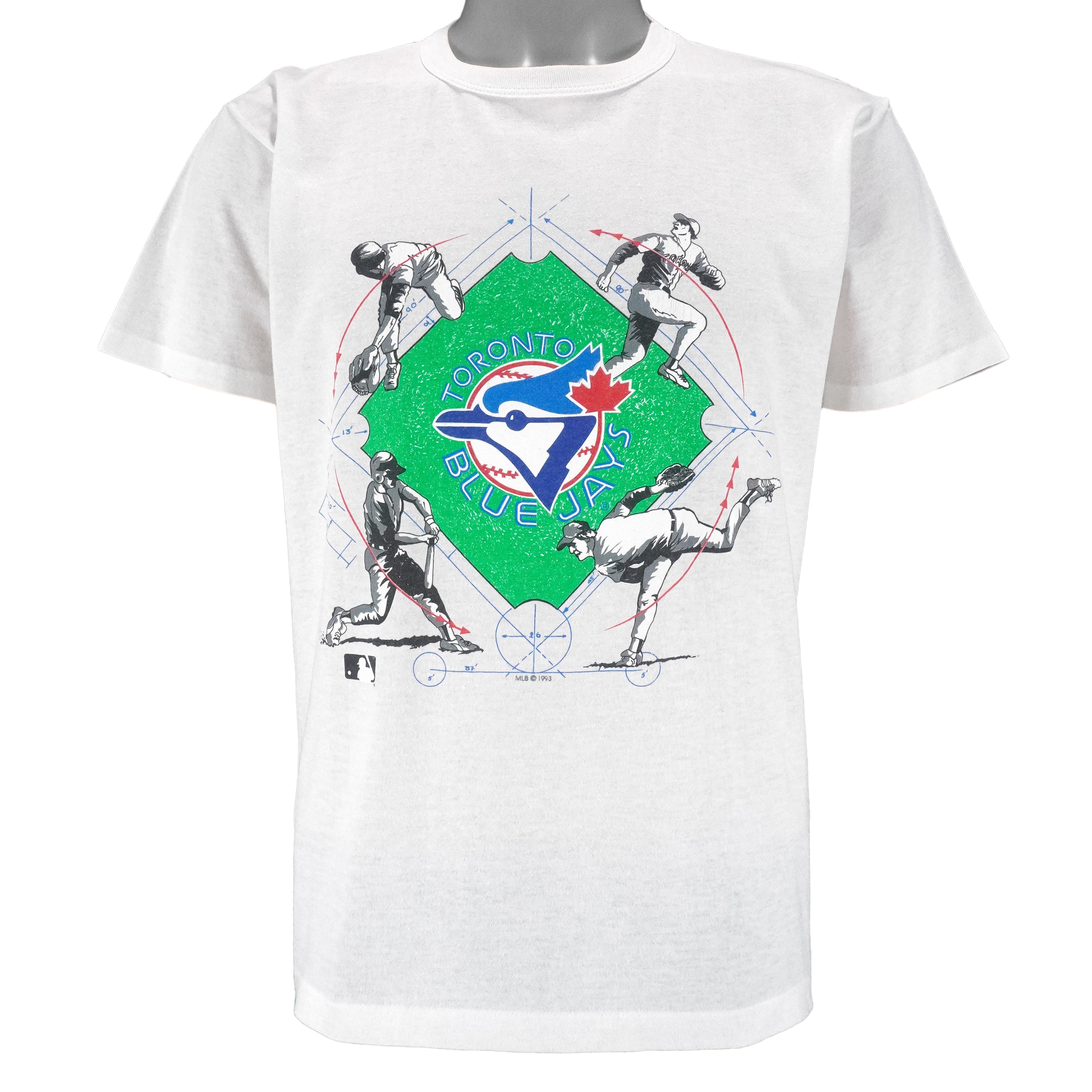 MLB - Toronto Blue Jays Single Stitch T-Shirt 1993 Medium Vintage Retro Baseball