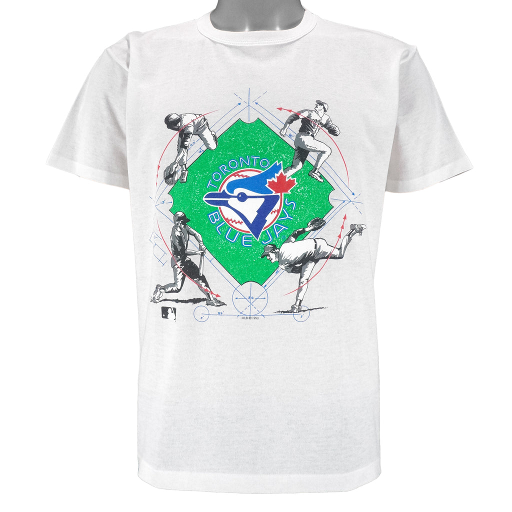 MLB - Toronto Blue Jays Single Stitch T-Shirt 1993 Medium Vintage Retro Baseball