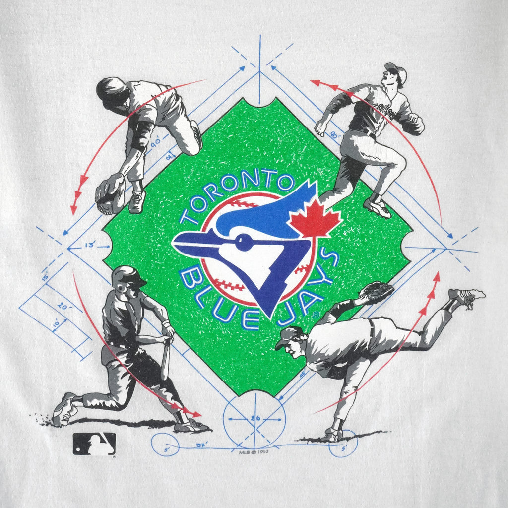 MLB - Toronto Blue Jays Single Stitch T-Shirt 1993 Medium Vintage Retro Baseball