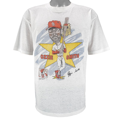 MLB (Sports Print) - St. Louis Cardinals Ozzie Smith Caricature T-Shirt 1990s Large