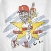 MLB (Sports Print) - St. Louis Cardinals Ozzie Smith Caricature T-Shirt 1990s X-Large Vintage Retro Baseball