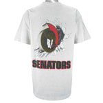 NHL (Nutmeg) - Ottawa Senators Breakout Single Stitch T-Shirt 1990s Large Vintage Retro Hockey