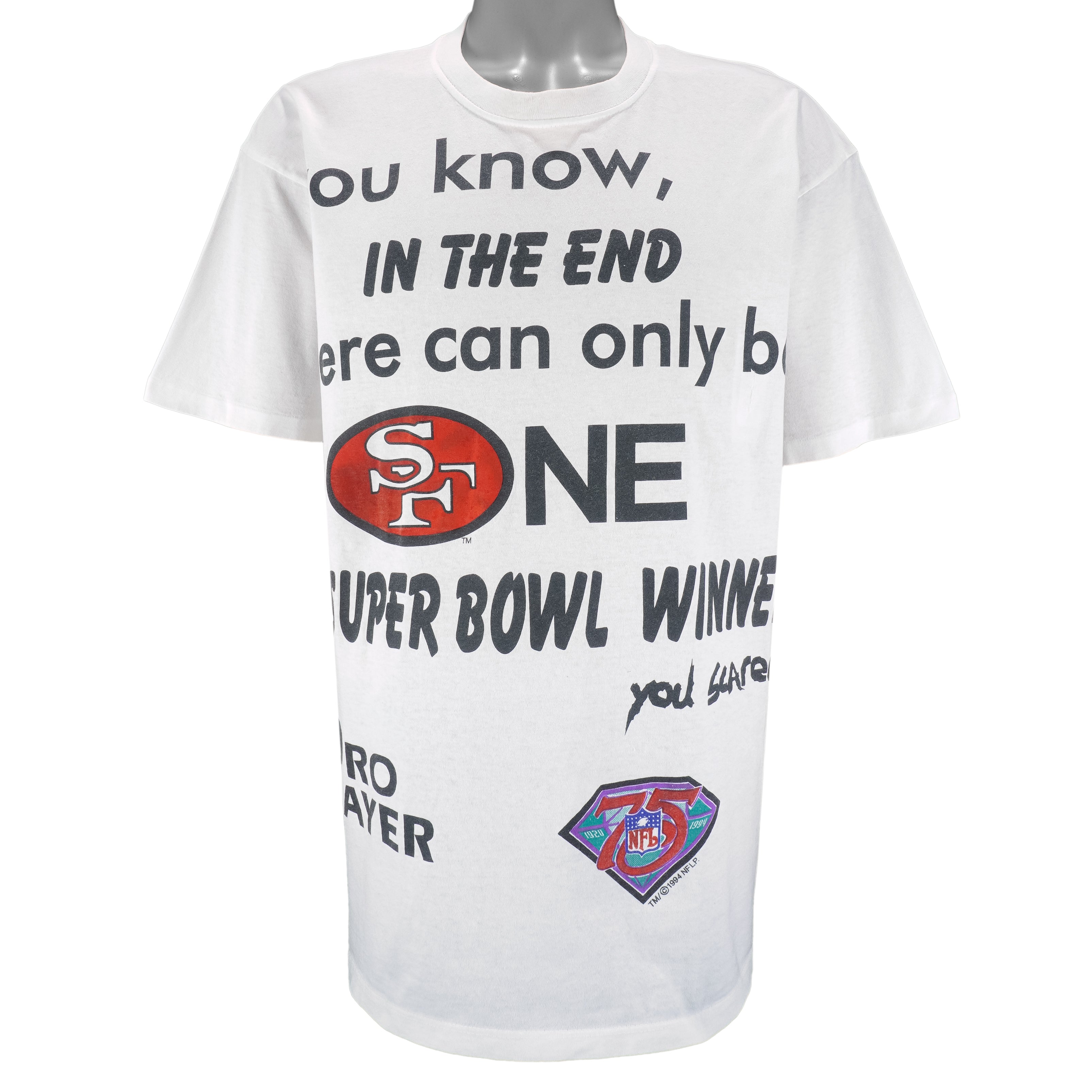 NFL (Pro Player) - San Francisco 49ers Super Bowl Winner T-Shirt 1994 Large Vintage Retro Football
