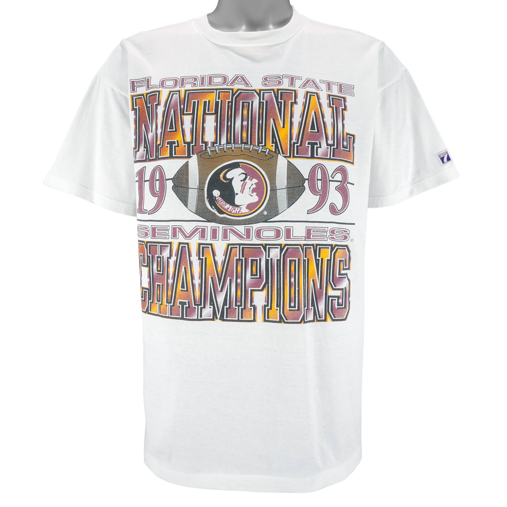 NCAA (Logo 7) - Florida State Seminoles National Champs T-Shirt 1993 Large Vintage Retro College