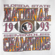 NCAA (Logo 7) - Florida State Seminoles National Champs T-Shirt 1993 Large Vintage Retro College