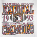 NCAA (Logo 7) - Florida State Seminoles National Champs T-Shirt 1993 Large Vintage Retro College