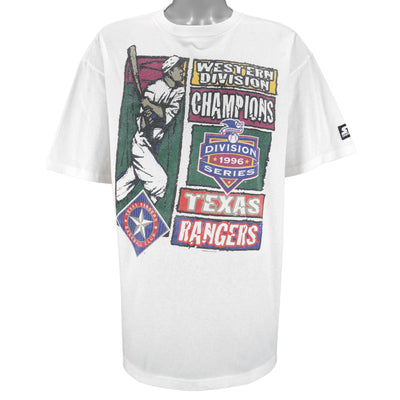 Starter - Texas Rangers Western Division Champions T-Shirt 1996 X-Large