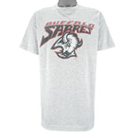 NHL (Official Fan) - Buffalo Sabres Single Stitch T-Shirt 1990s X-Large Vintage Retro Hockey