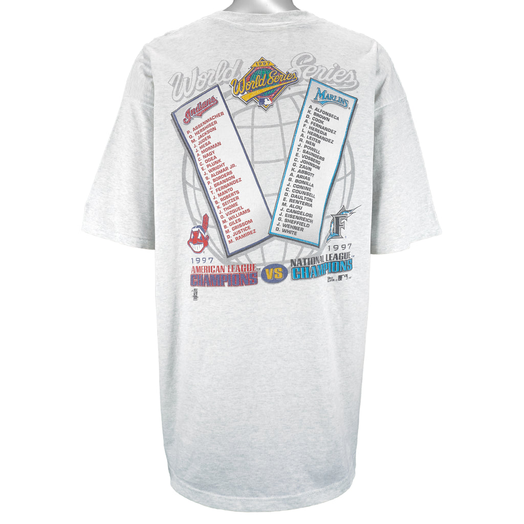 MLB (Pro Player) - World Series Indians VS Marlins T-Shirt 1997 XX-Large Vintage Retro Baseball