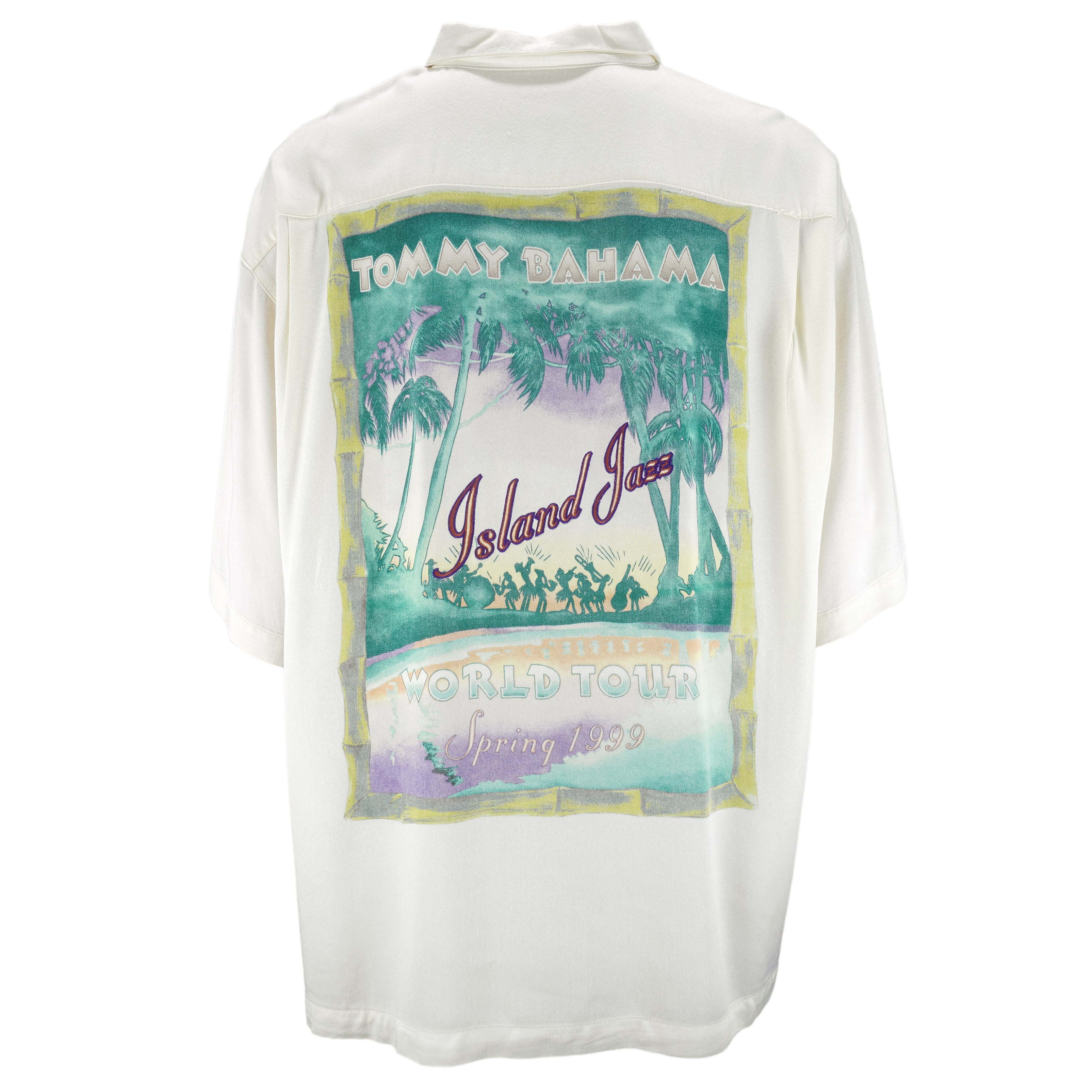 Vintage (Tommy Bahama) - White Island Jazz World Tour T-Shirt 1999 X-Large Vintage Retro