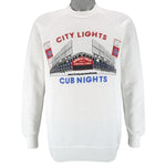 MLB - Chicago Cubs City Lights Cub Nights Crew Neck Sweatshirt 1990s Medium Vintage Retro Baseball