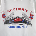 MLB - Chicago Cubs City Lights Cub Nights Crew Neck Sweatshirt 1990s Medium Vintage Retro Baseball