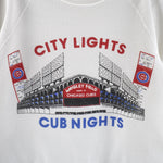 MLB - Chicago Cubs City Lights Cub Nights Crew Neck Sweatshirt 1990s Medium Vintage Retro Baseball