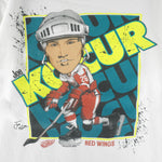 NHL (Fruit Of The Loom) - Detroit Red Wings Joe Kocur Player T-Shirt 1990 X-Large Vintage Retro Hockey