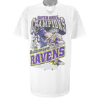 NFL (All Sport) - Baltimore Ravens Super Bowl Champs 25th Deadstock T-Shirt 2001 X-Large Vintage Retro Football