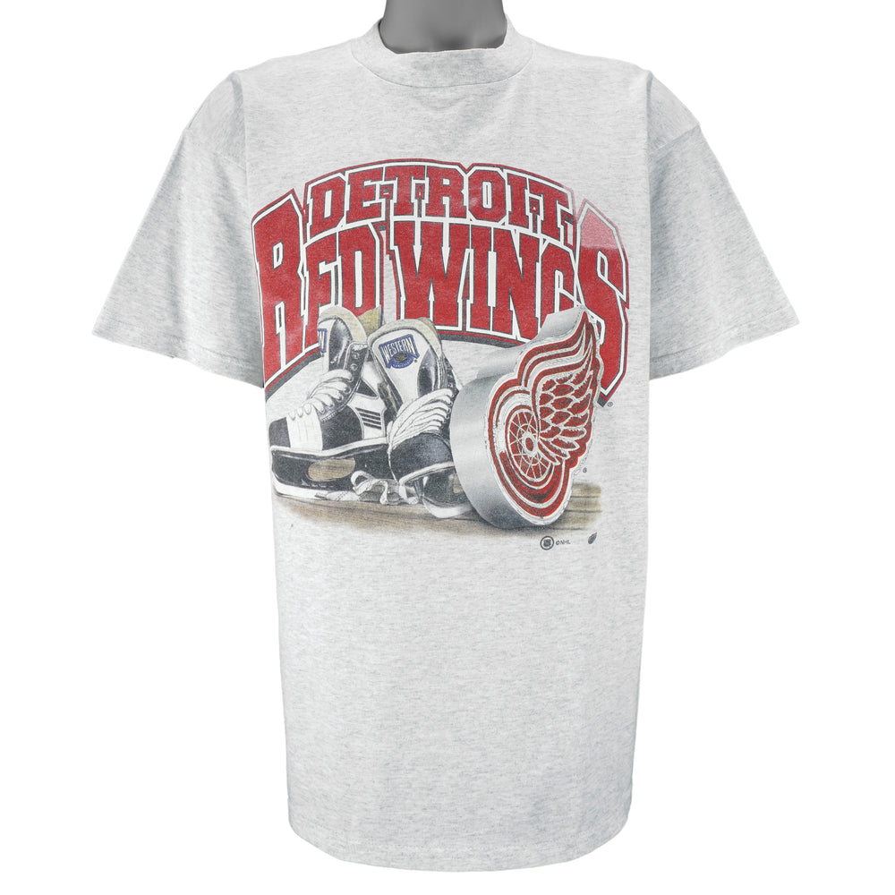 NHL (Tultex) - Detroit Red Wings Big Logo T-Shirt 1990s X-Large Vintage Retro Hockey