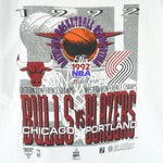 NBA (Hanes) - Bulls VS Trailblazers Final World Champions T-Shirt 1992 X-Large Vintage Retro Basketball