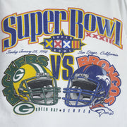 NFL - Packers VS Broncos Super Bowl XXXII Deadstock T-Shirt 1998 X-Large Vintage Retro Football