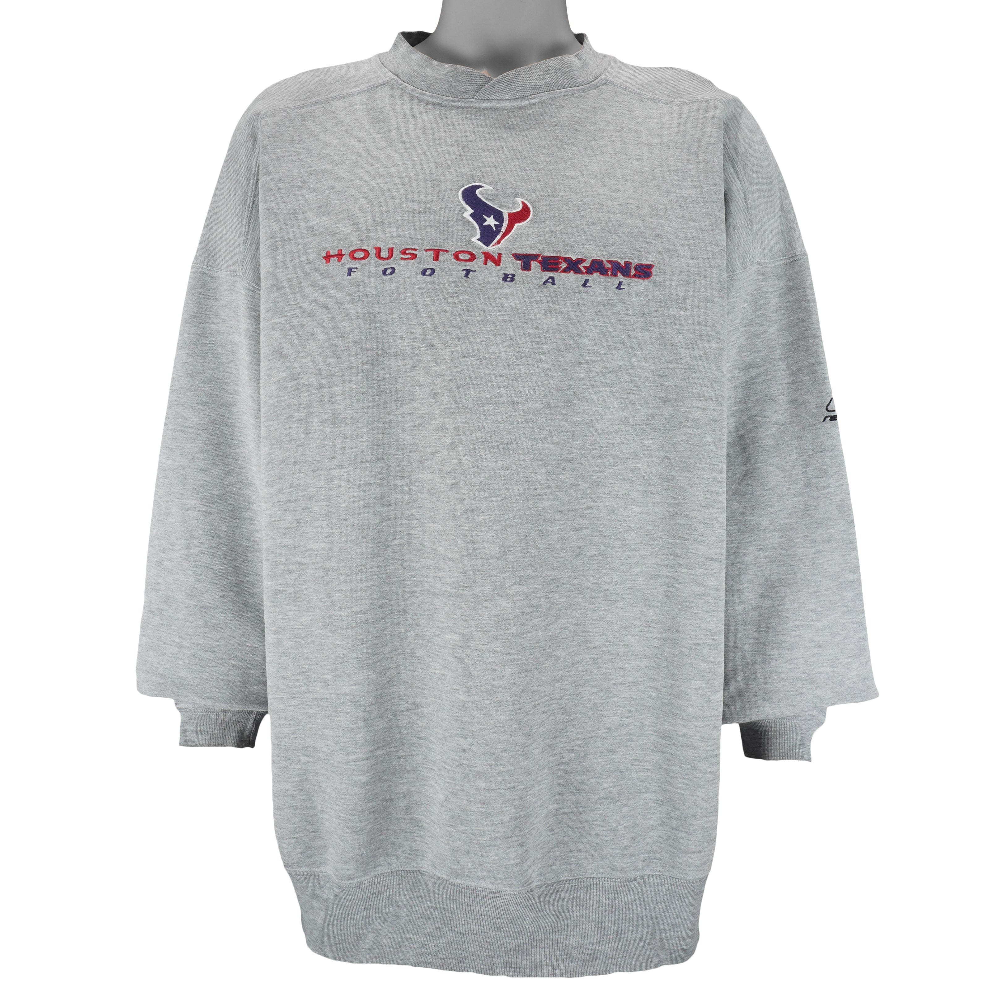 NFL - Houston Texans Embroidered Crew Neck Sweatshirt 2000s XX-Large Vintage Retro Football