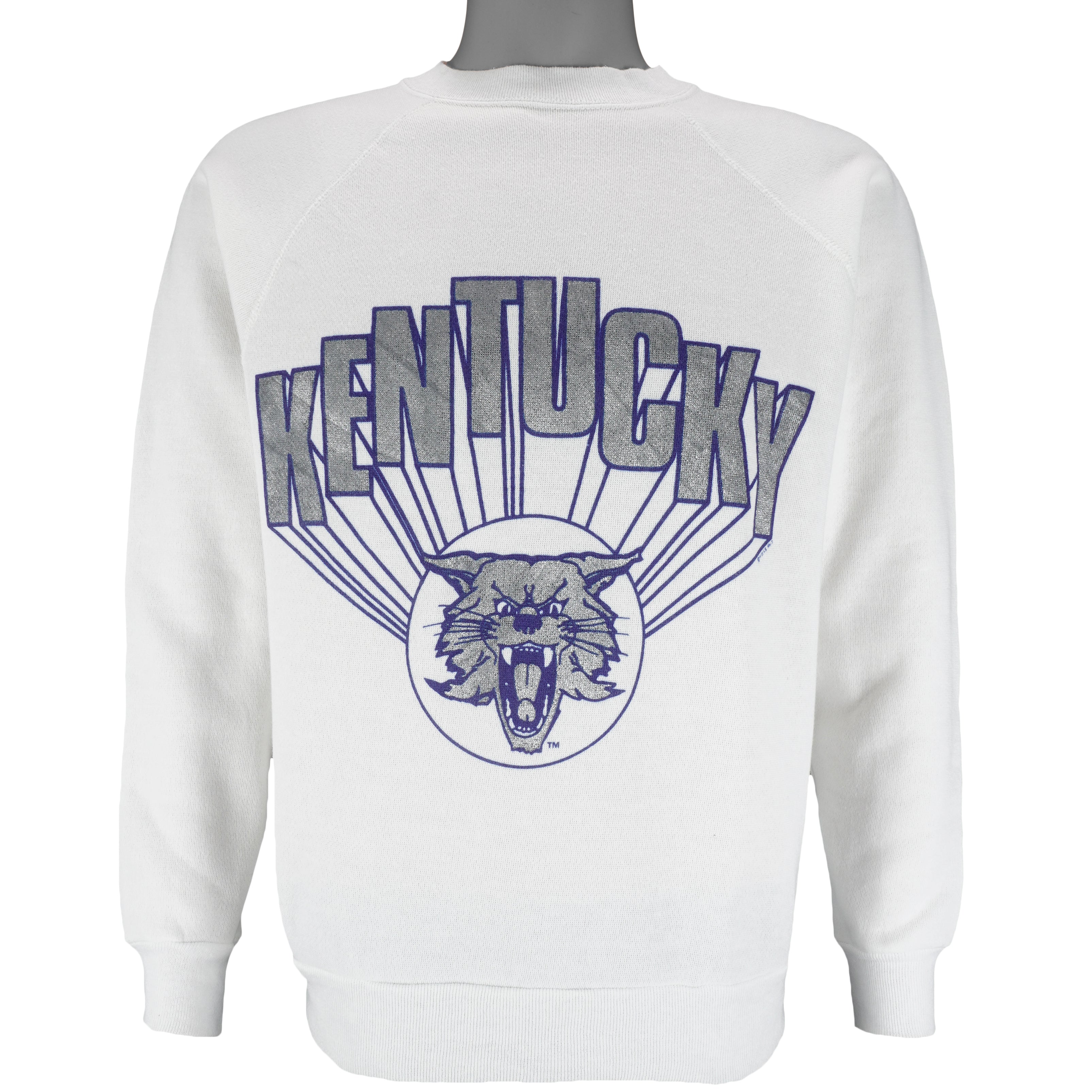 NCAA (Wolf) - Kentucky Wildcats Crew Neck Sweatshirt 1990s Medium Vintage Retro Football College