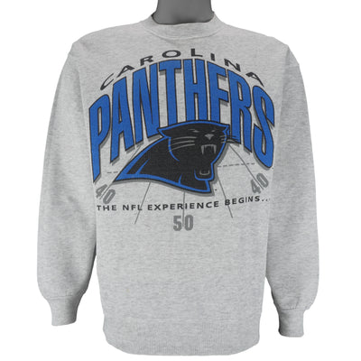 NFL (Hanes) - Carolina Panthers Big Logo Crew Neck Sweatshirt 1990s Medium