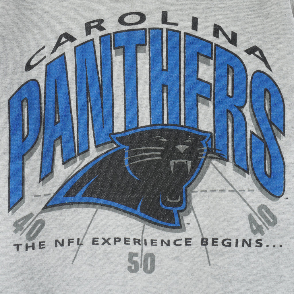 NFL (Hanes) - Carolina Panthers Big Logo Crew Neck Sweatshirt 1990s Large
