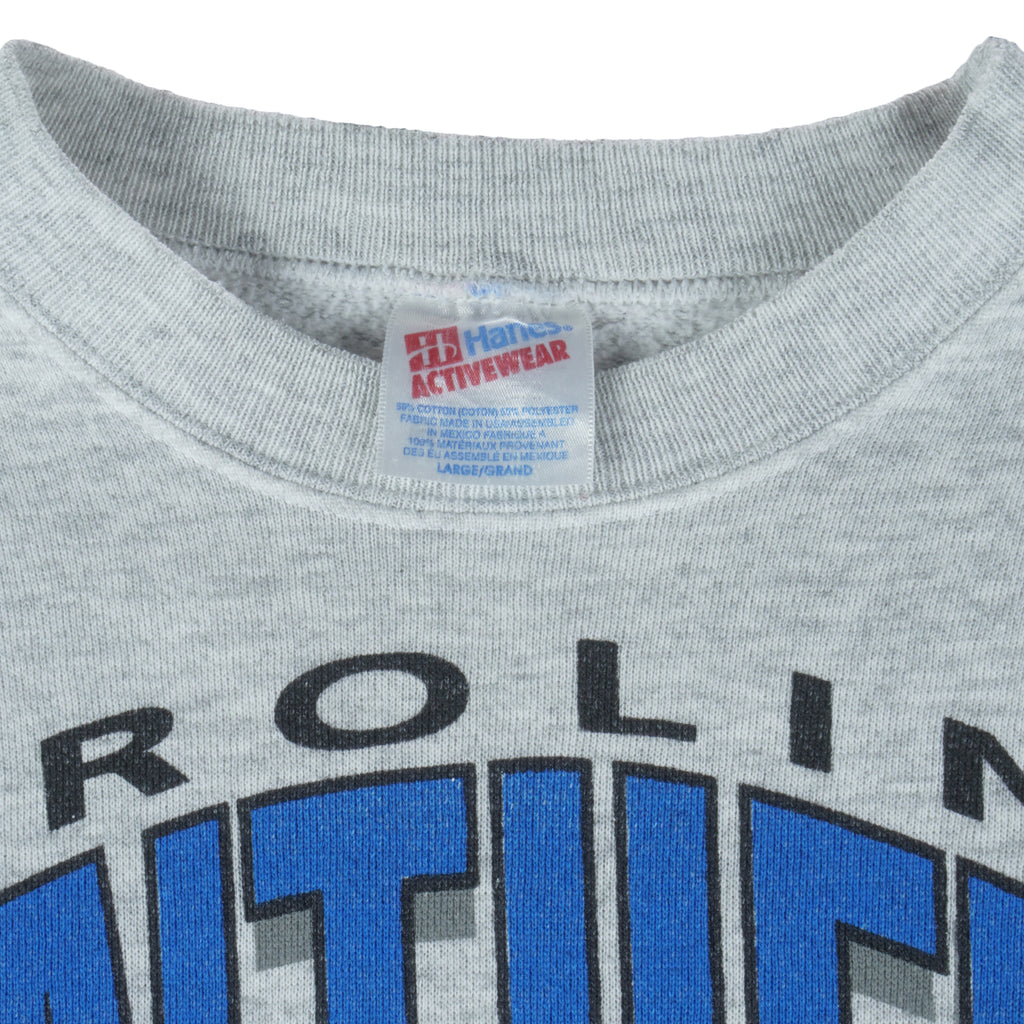 NFL (Hanes) - Carolina Panthers Big Logo Crew Neck Sweatshirt 1990s Large