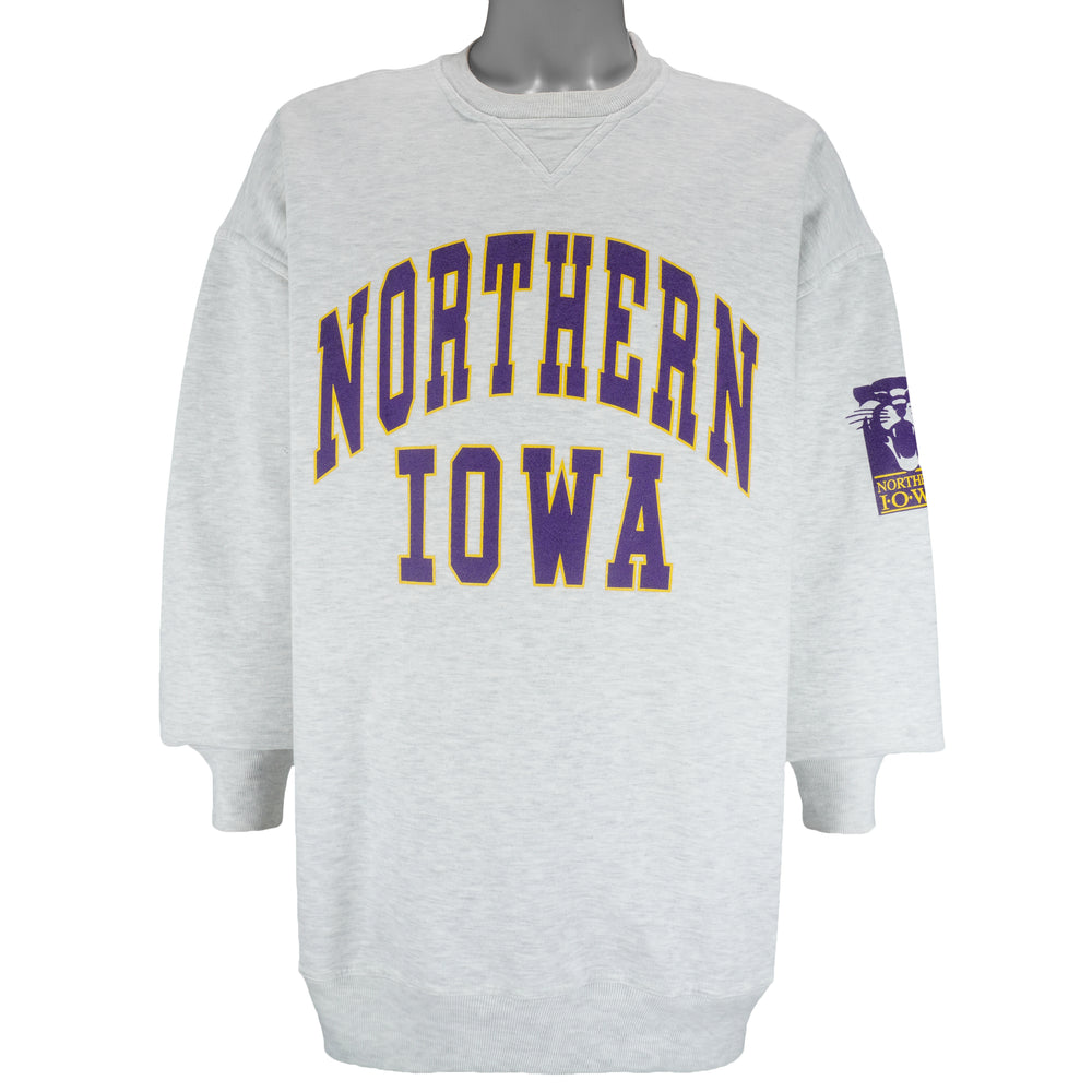 NCAA - Northern Iowa Panthers Crew Neck Sweatshirt 1990s XX-Large Vintage Retro Football College