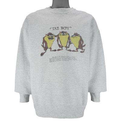 Looney Tunes - Taz Boy Crew Neck Sweatshirt 1990s X-Large