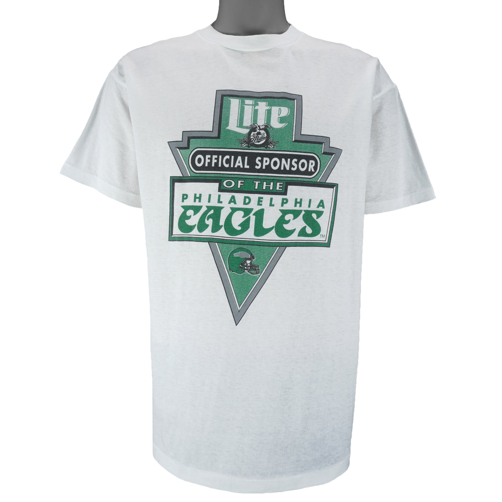 NFL (Caribbean) - Lite Sponsor Of The Eagles T-Shirt 1990s X-Large Vintage Retro Football