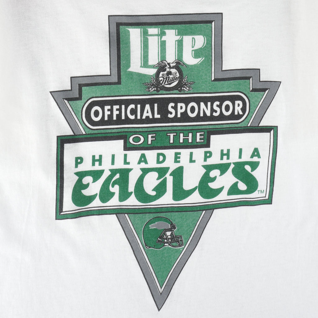 NFL (Caribbean) - Lite Sponsor Of The Eagles T-Shirt 1990s X-Large