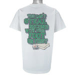 Vintage (No Fear) - You Can't Steal Second With Your Foot On First T-Shirt 1990s Large