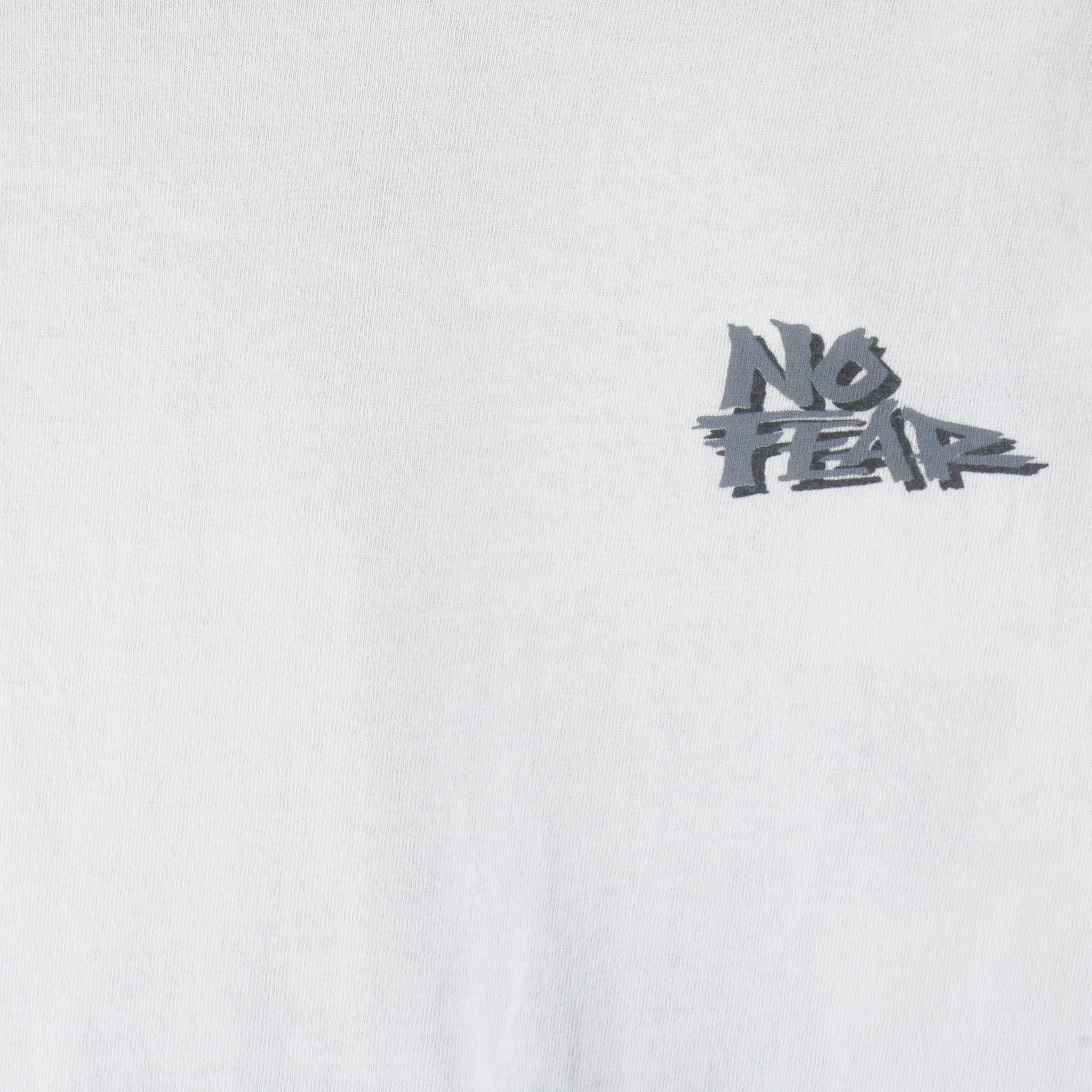 1990s Vintage No Fear You Can't Steal Second With Your Foot On First T-Shirt. White in color, fits large size and is in excellent condition.