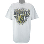 NHL (Tubular) - Golden Knights Hockey Single Stitch T-Shirt 1990s XX-Large