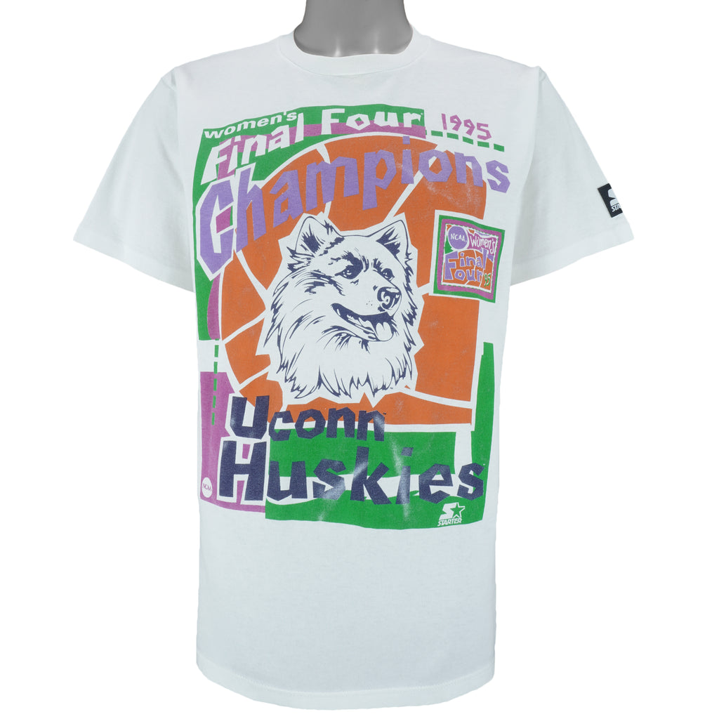Starter (NCAA) Uconn Huskies Women's Final Four Champs T-Shirt 1990s Medium Vintage Basketball