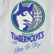 NBA (Logo 7) - Minnesota Timberwolves Here To Stay T-Shirt 1990s X-Large Vintage Retro Basketball