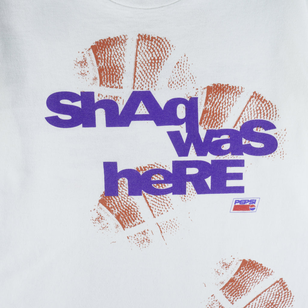 Reebok - Shaquille Neal Was Here Pepsi T-Shirt 1990s Large Vintage Retro Basketball