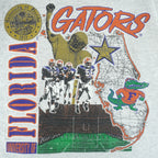 NCAA (Nutmeg) - Florida Gators Stadium Map T-Shirt 1990s Large Vintage Retro Football College