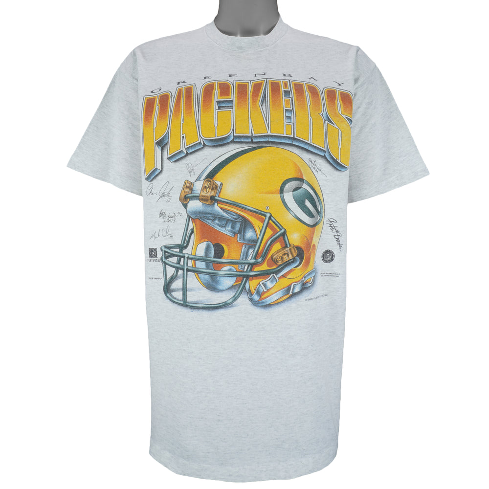 NFL (Shirt Xplosion)- Green Bay Packers Helmet & Autographed T-Shirt 1996 X-Large Vintage Retro Football