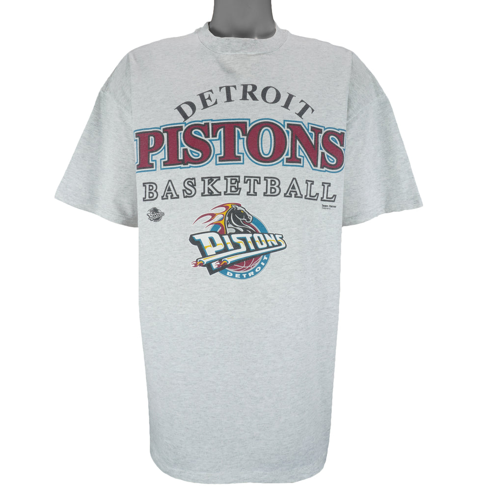 NBA (Hanes) - Detroit Pistons T-Shirt 1990s XX-Large Vintage Retro Basketball