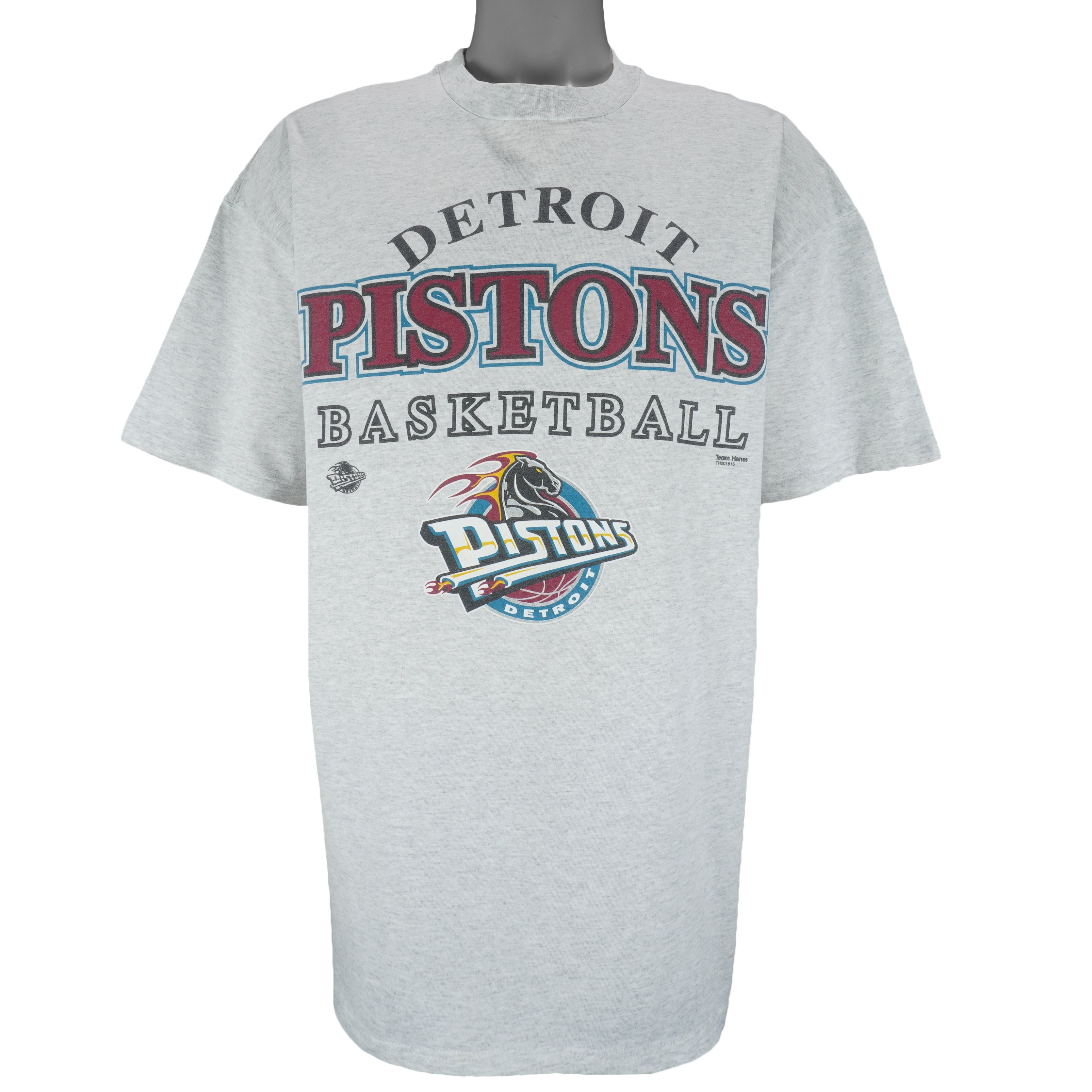 NBA (Hanes) - Detroit Pistons T-Shirt 1990s XX-Large Vintage Retro Basketball