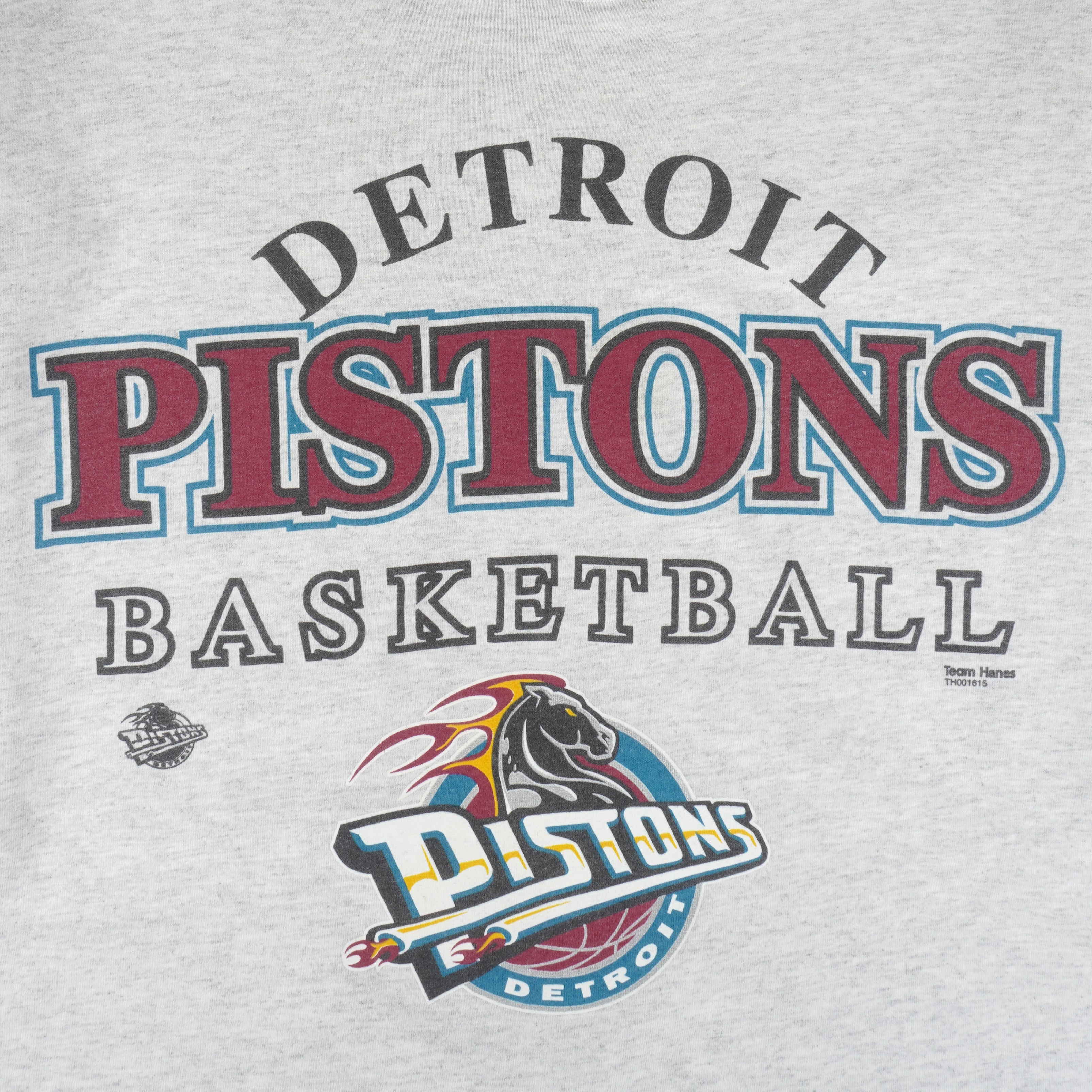 NBA (Hanes) - Detroit Pistons T-Shirt 1990s XX-Large Vintage Retro Basketball