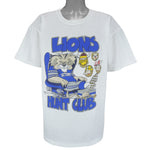 NFL - Detroit Lions Hunt Club Caricature Single Stitch T-Shirt 1991 Large Vintage Retro Football
