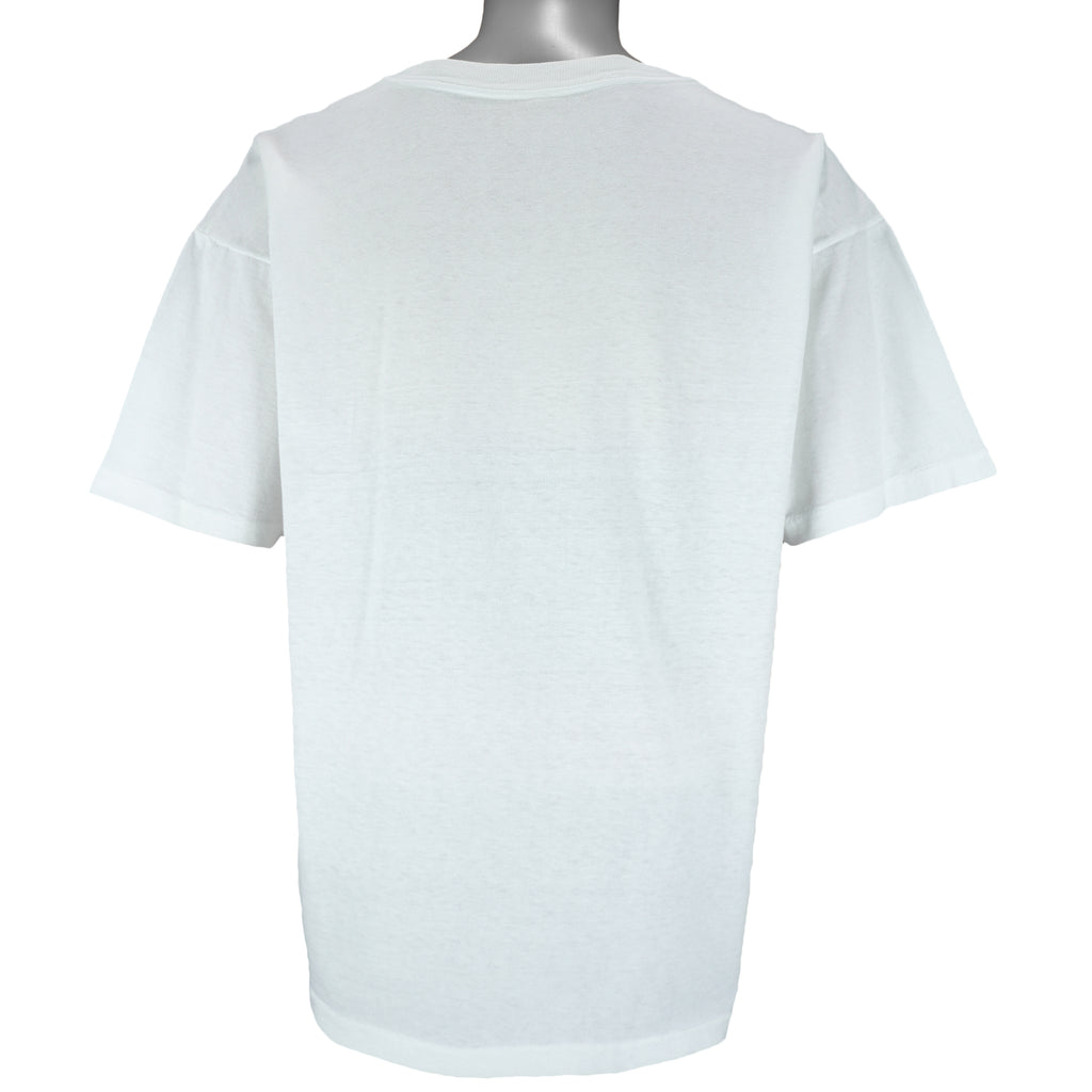 NFL - Detroit Lions Hunt Club Caricature Single Stitch T-Shirt 1991 Large Vintage Retro Football