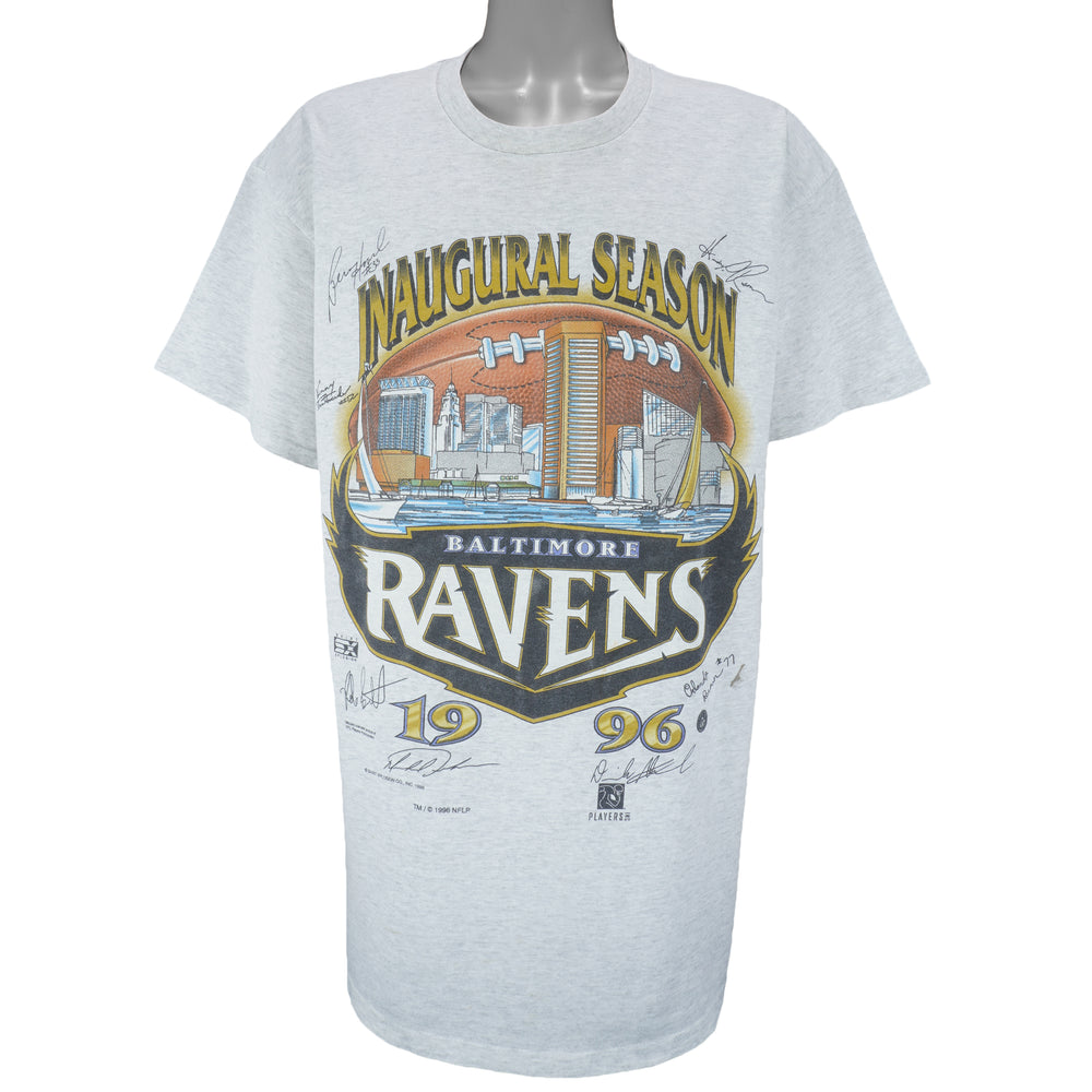 NFL (Shirt Xplosion) - Baltimore Ravens Inaugural Season T-Shirt 1996 X-Large Vintage Retro Football