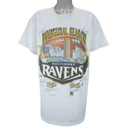 NFL (Shirt Xplosion) - Baltimore Ravens Inaugural Season T-Shirt 1996 X-Large Vintage Retro Football