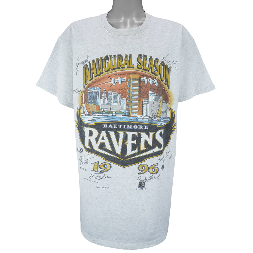 NFL (Shirt Xplosion) - Baltimore Ravens Inaugural Season T-Shirt 1996 X-Large Vintage Retro Football